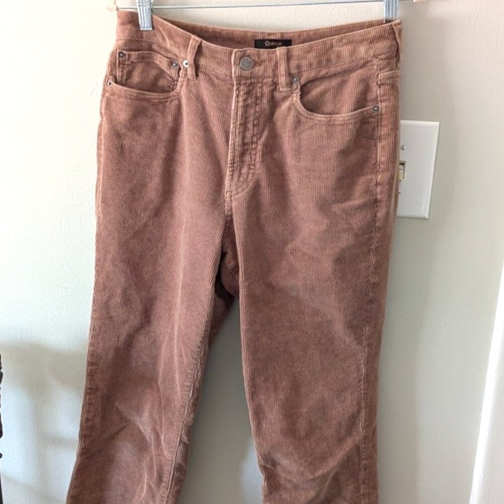 Quince High-Rise Corduroy Straight Leg Pants - Size 6